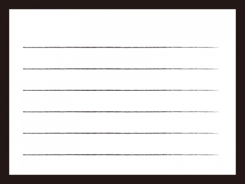 白黒のシンプルな便箋のフレーム飾り枠イラスト 無料イラスト