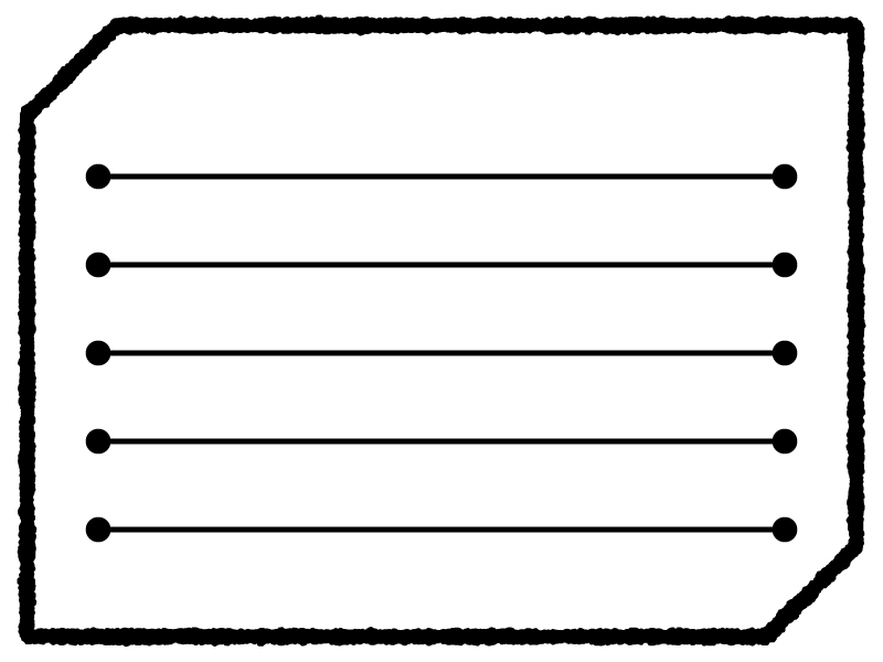 白黒の多角形の手書き風メモ帳フレーム飾り枠イラスト | 無料イラスト ...